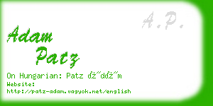 adam patz business card